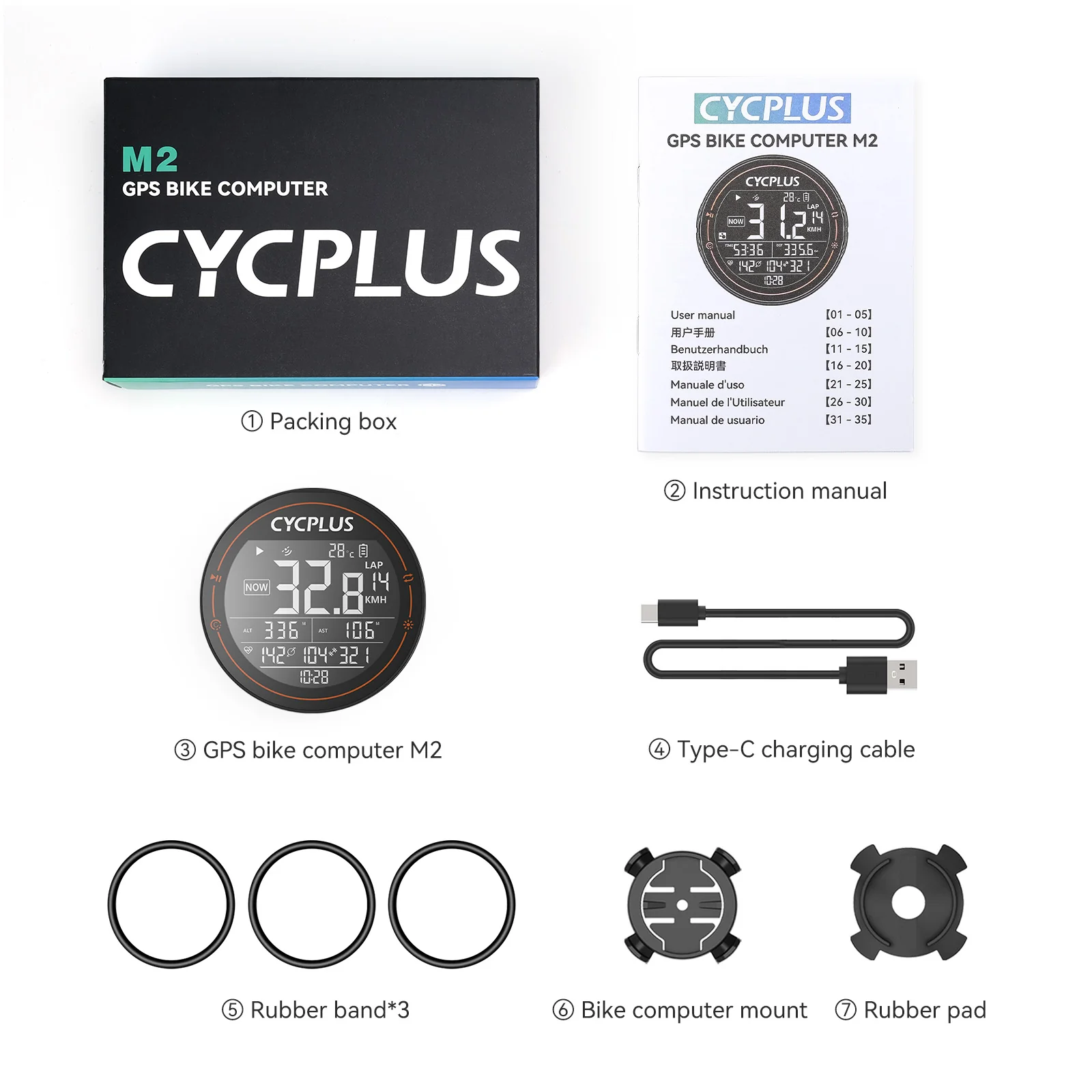 CYCPLUS M2 BIKE GPS COMPUTER + Front Mount Z1 - Image 11